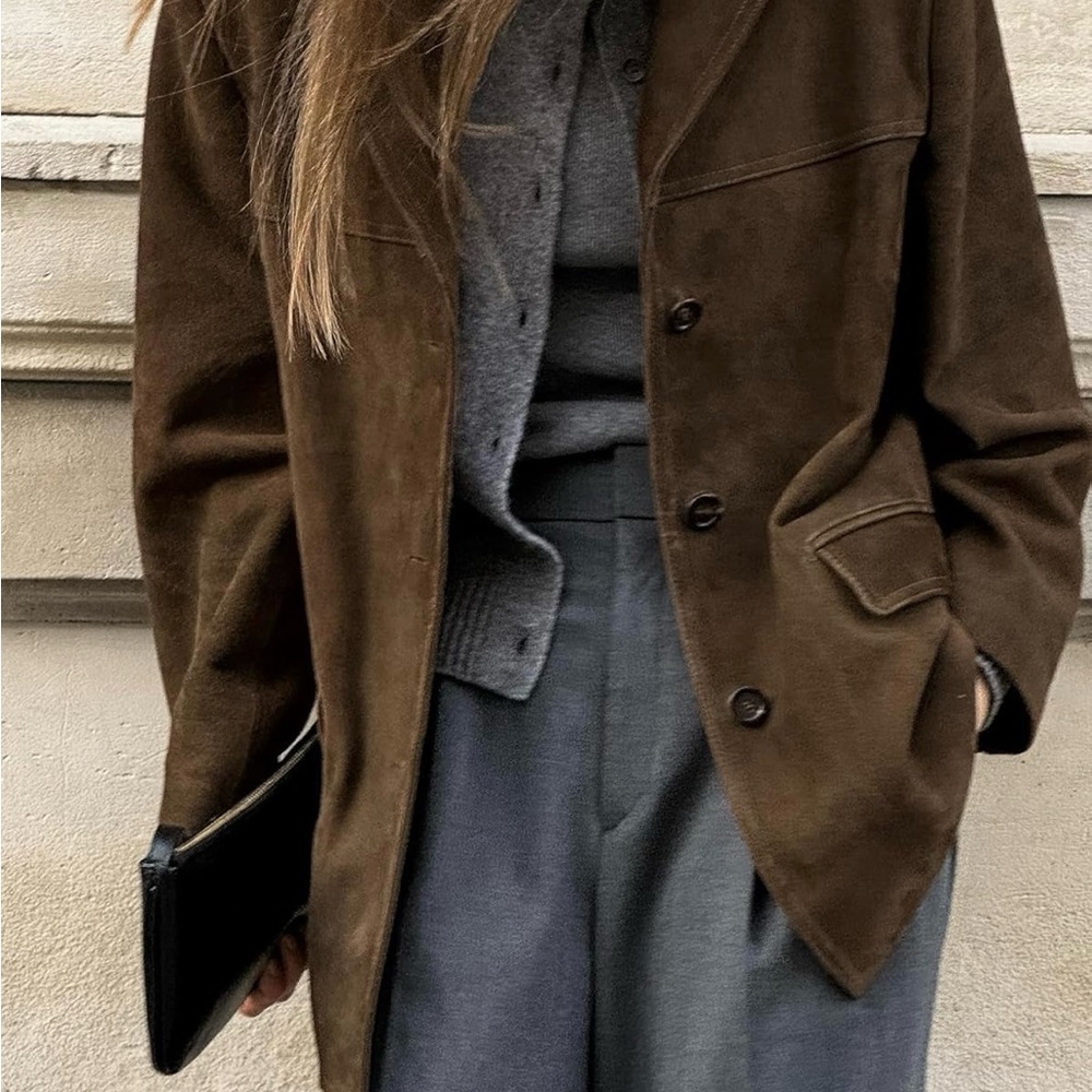 Blogger Favorite Brown Faux Suede Jacket